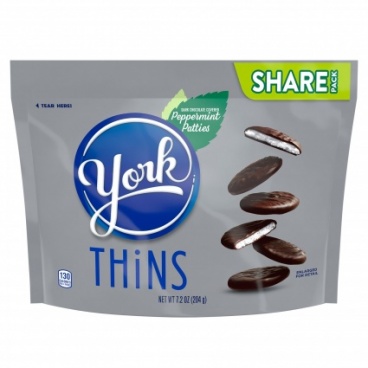 York-Thins - Dark Chocolate Covered Peppermint Patties 204g Share Pack